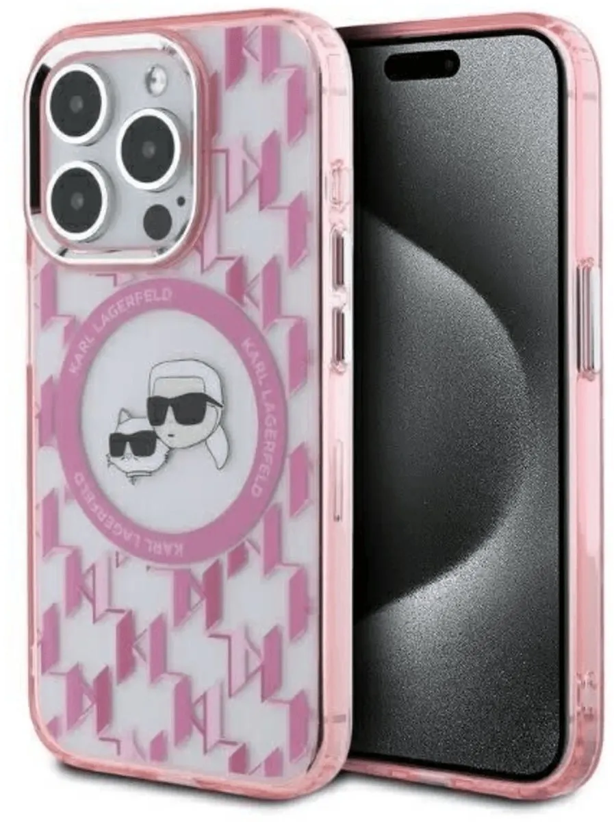 Karl Lagerfeld Backcover iPhone 16 Pro MagSafe IML Roze