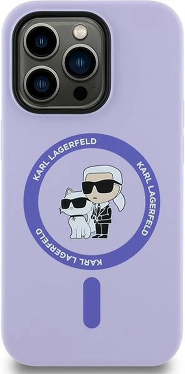 Karl Lagerfeld KLHMP14LSCMKCRHU iPhone 14 Pro Hoesje - Paars