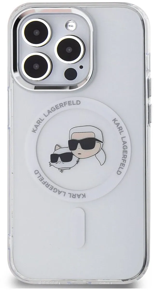 Karl Lagerfeld KLHMP15XHLSKCH Hoesje iPhone 15 Pro Max - Transparant