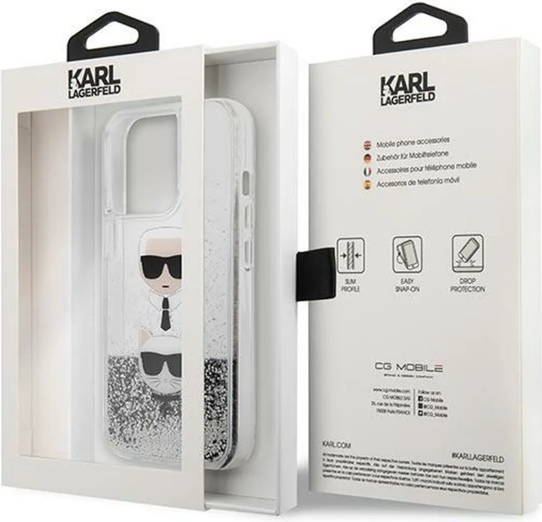 Karl Lagerfeld KLHCP13XKICGLS iPhone 13 Pro Max Hardcase - Zilver