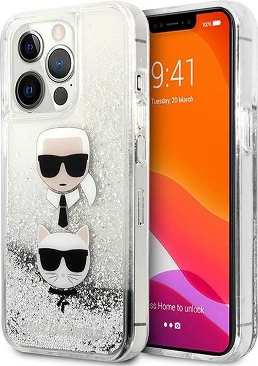 Karl Lagerfeld KLHCP13XKICGLS iPhone 13 Pro Max Hardcase - Zilver - afbeelding 6 van 6