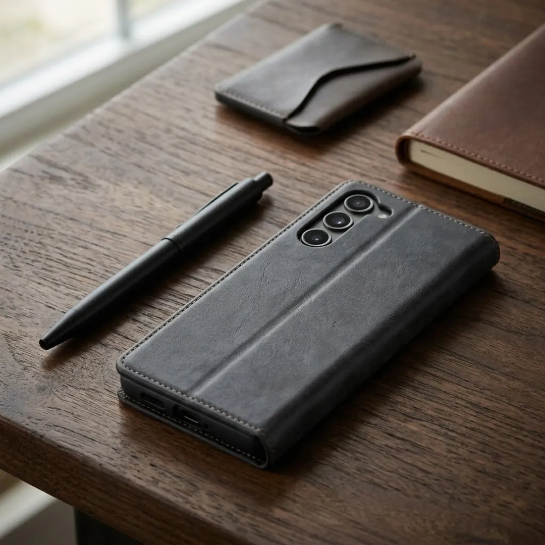 NUVEX Zwart Wallet Case Samsung Galaxy S23 - Magneetsluiting