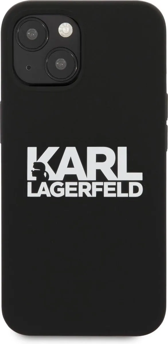 Karl Lagerfeld Silicone Hoesje iPhone 13 Mini - Zwart - MPN 3666339029135