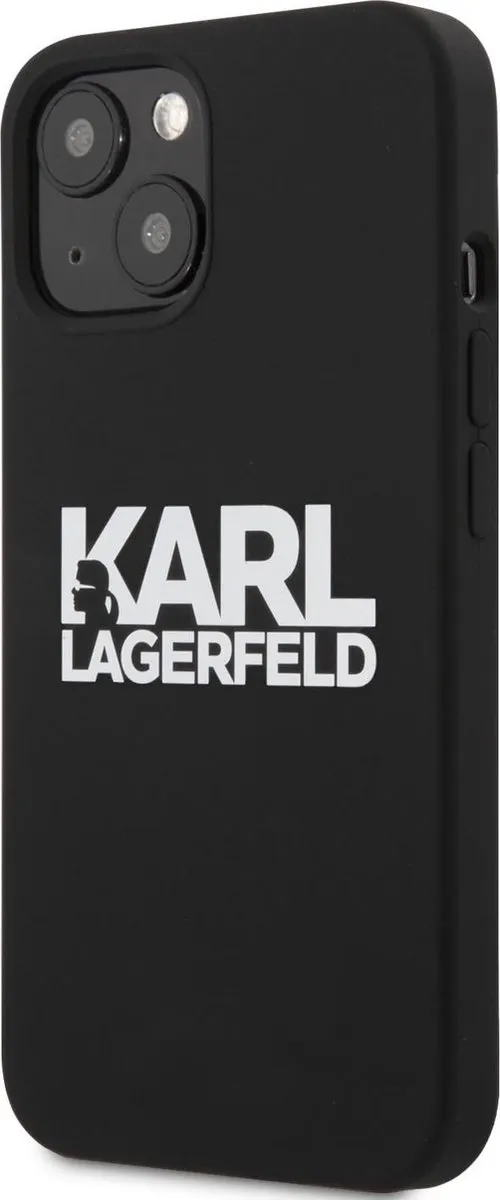 Karl Lagerfeld Silicone Hoesje iPhone 13 Mini - Zwart - MPN 3666339029135