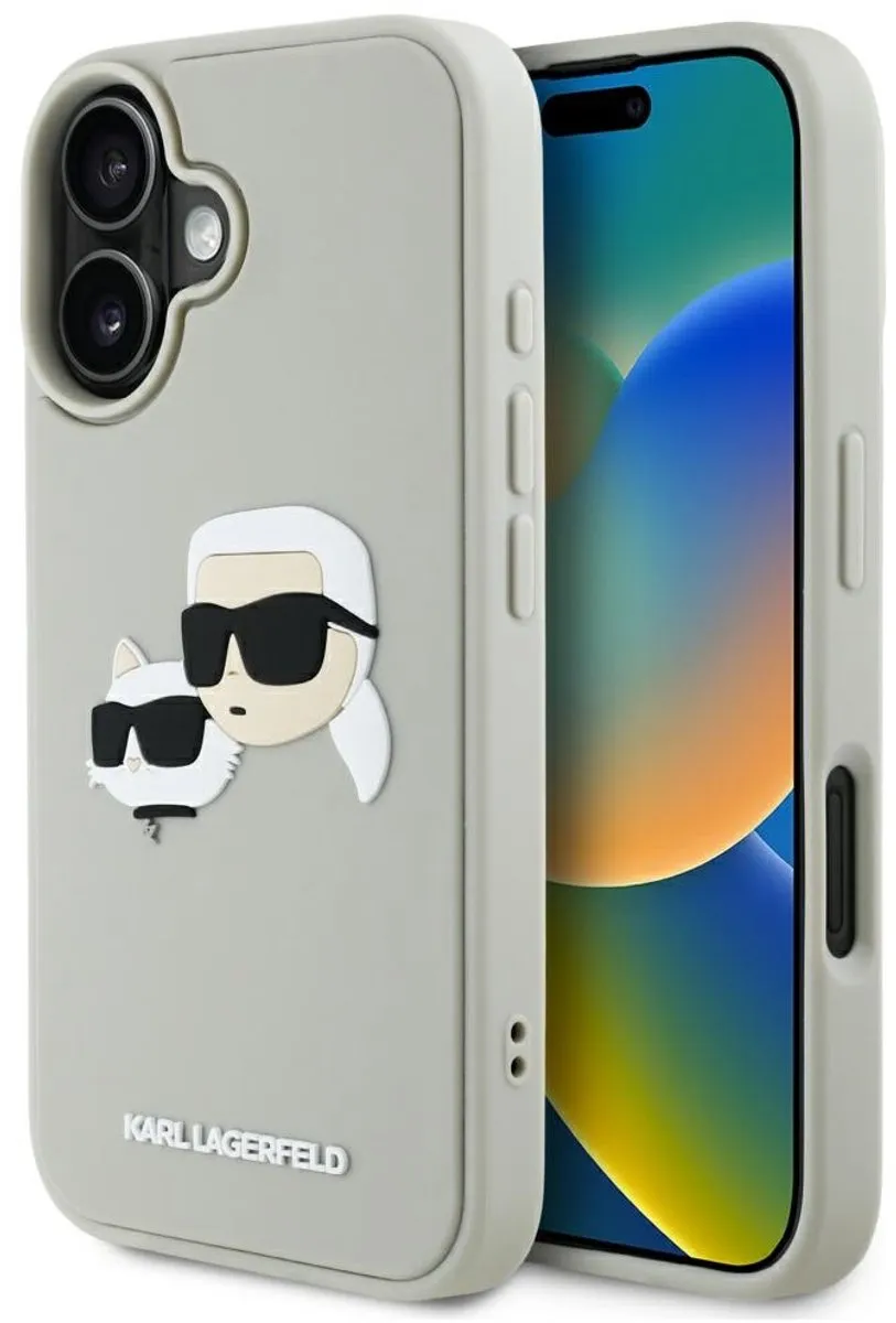 Karl Lagerfeld Rubber Dubbele Hoesje iPhone 16