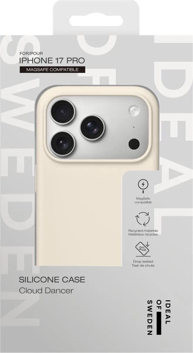 iDeal of Sweden Silicone Hoesje iPhone 17 Pro - Cloud Dancer - Beige