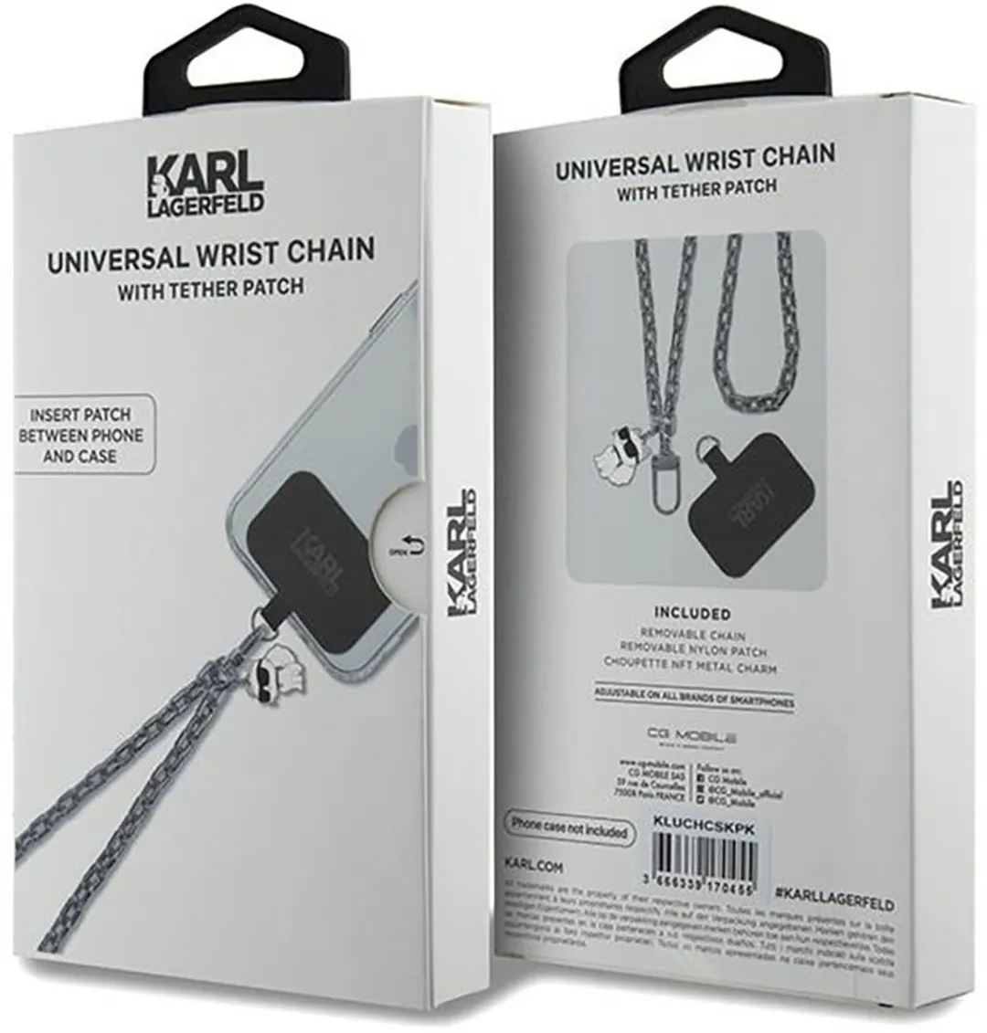 Karl Lagerfeld KLUCHCSKPK Handriem Choupette - Zilver