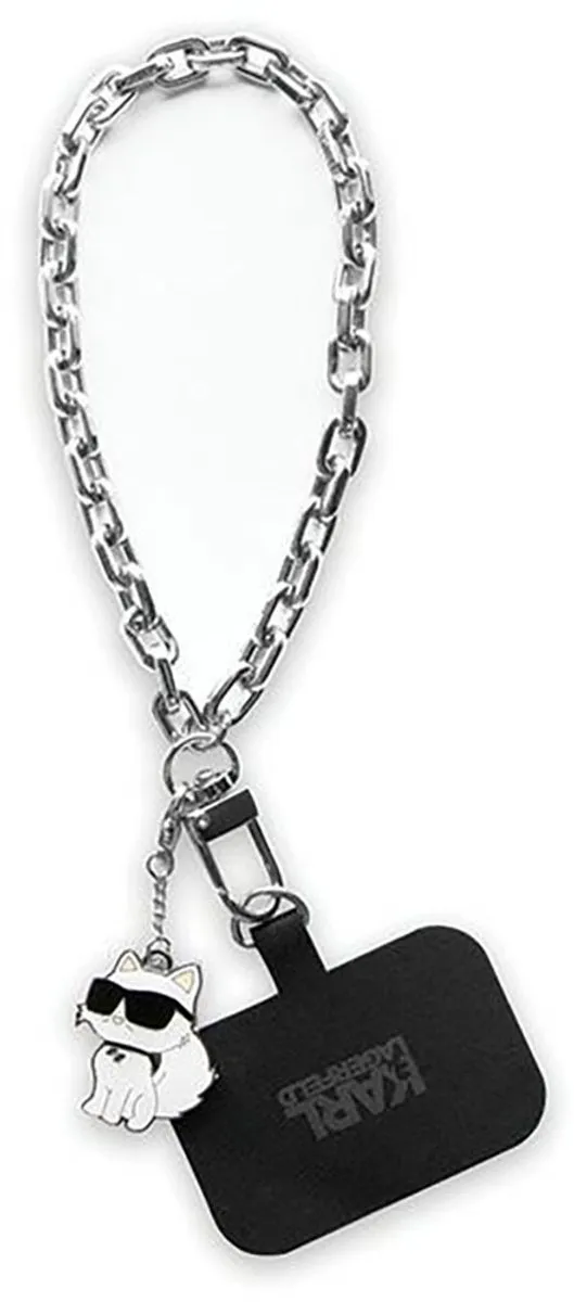 Karl Lagerfeld KLUCHCSKPK Handriem Choupette - Zilver