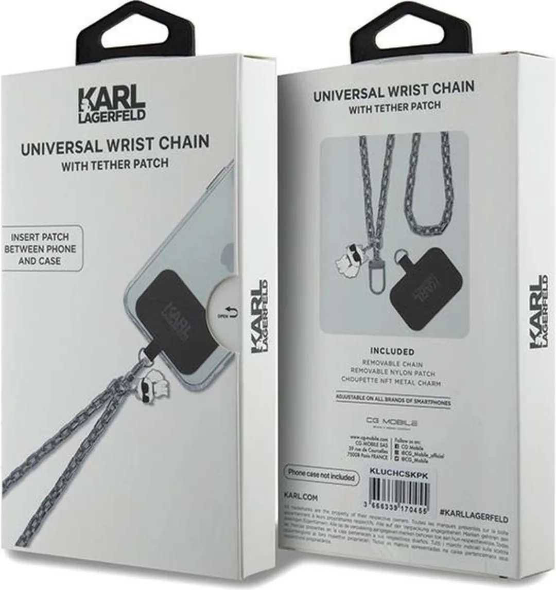 Karl Lagerfeld KLUCHCSKPK Handriem Choupette - Zilver