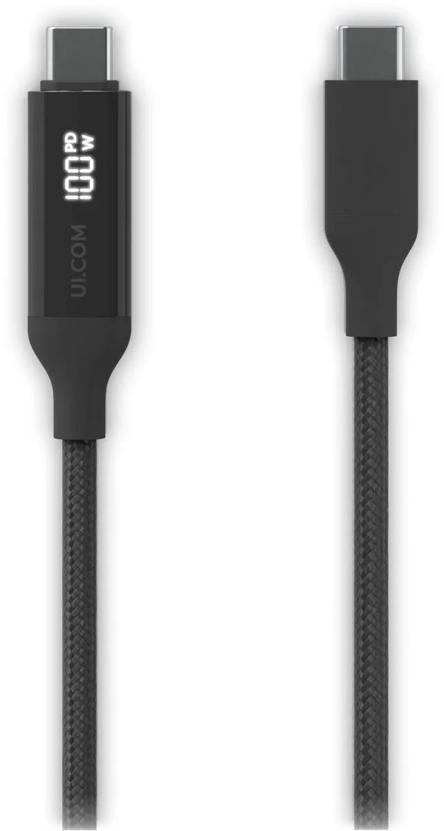 Ubiquiti UACC-Cable-USB-100W-2M-BK USB-C Kabel - 2m - Zwart/Grijs