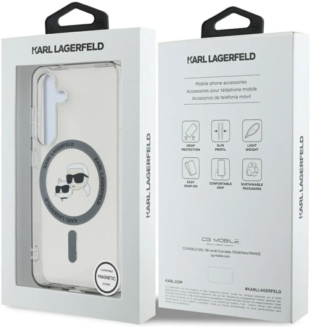 Karl Lagerfeld Case Knop Karl & Choupette Samsung - Transparent - afbeelding 6 van 6