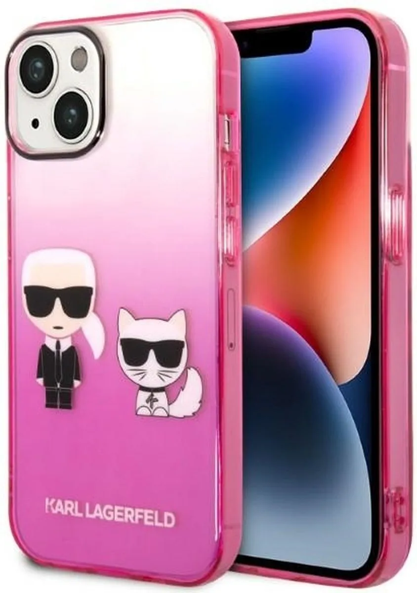 Karl Lagerfeld Back Cover iPhone 14 Plus - Roze - MagSafe