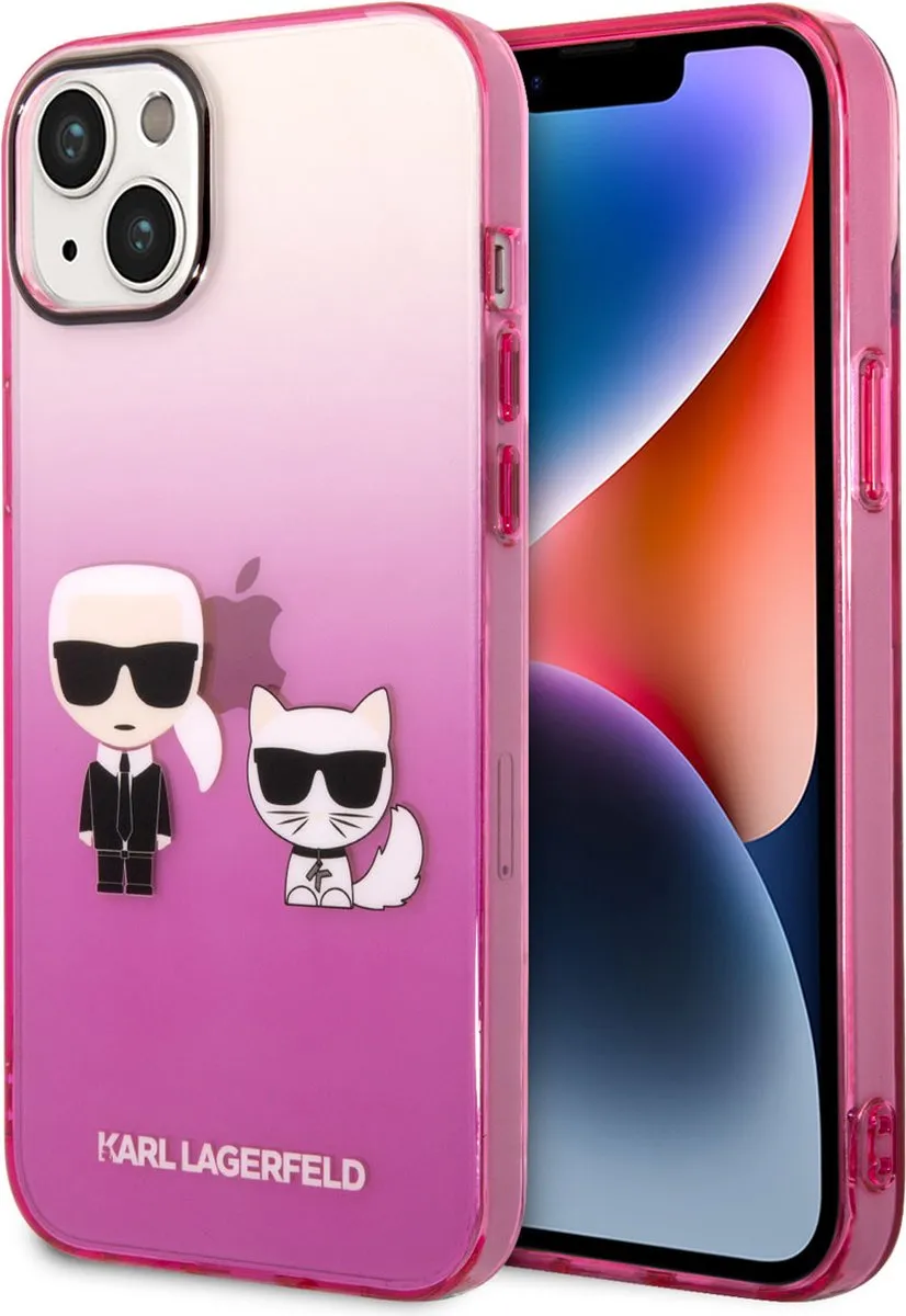 Karl Lagerfeld Back Cover iPhone 14 Plus - Roze - MagSafe