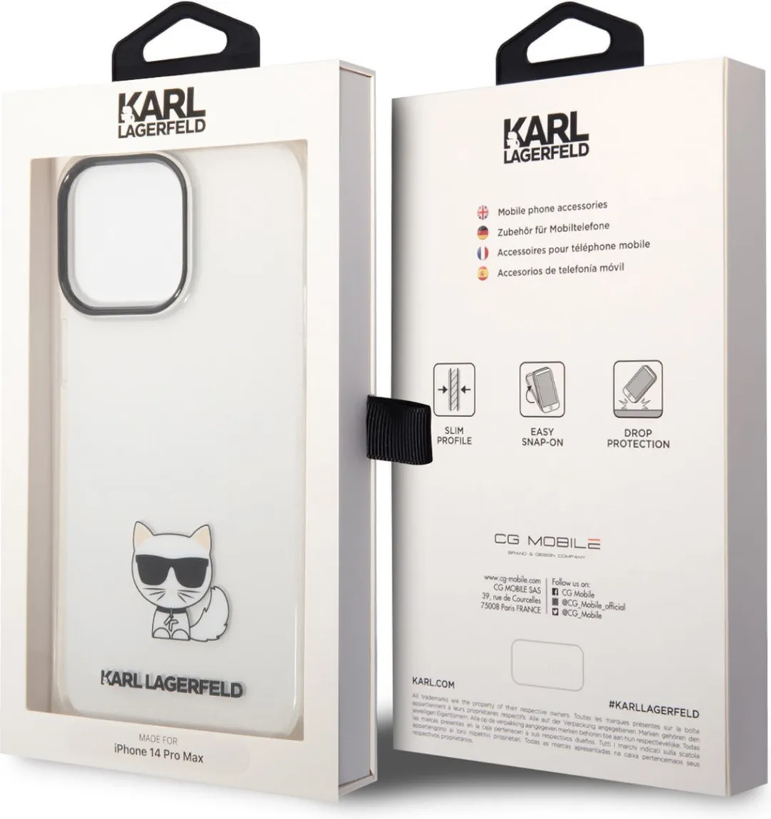 Karl Lagerfeld TPU Smartphonehoesje iPhone 14 Pro Max - Transparant - 3666339076542
