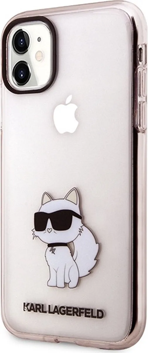 Karl Lagerfeld KLHCN61HNCHTCP Hoesje iPhone 11/Xr - Roze