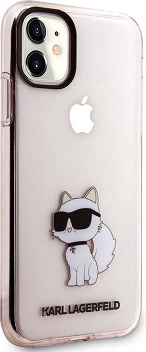 Karl Lagerfeld KLHCN61HNCHTCP Hoesje iPhone 11/Xr - Roze