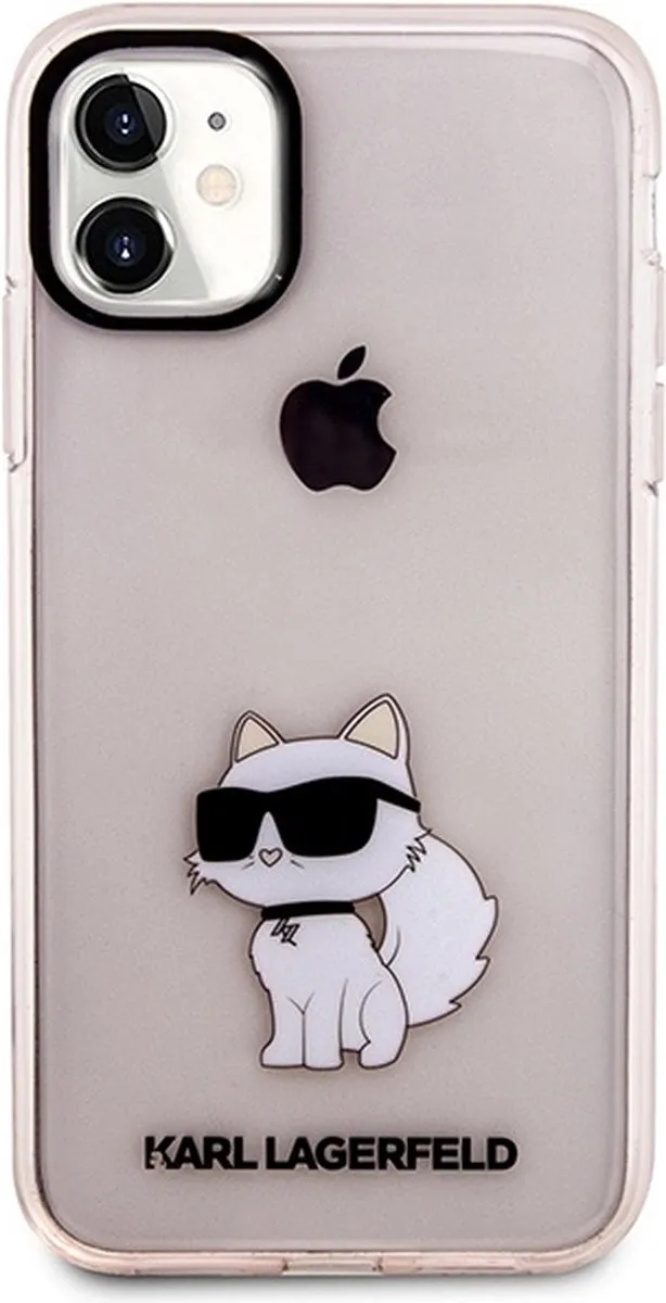Karl Lagerfeld KLHCN61HNCHTCP Hoesje iPhone 11/Xr - Roze