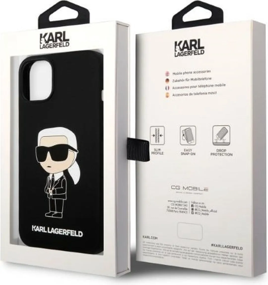 Karl Lagerfeld KLHCP14MSNIKBCK iPhone 14 Plus Hoesje - Zwart
