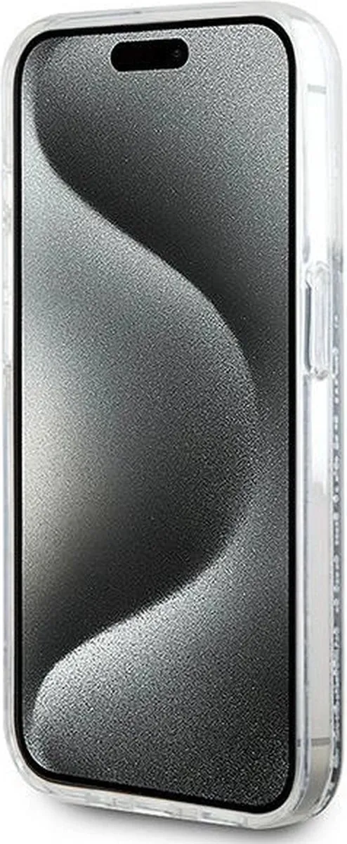 Karl Lagerfeld Liquid Glitter Choupette MagSafe Hoesje iPhone 15 Pro - Transparant