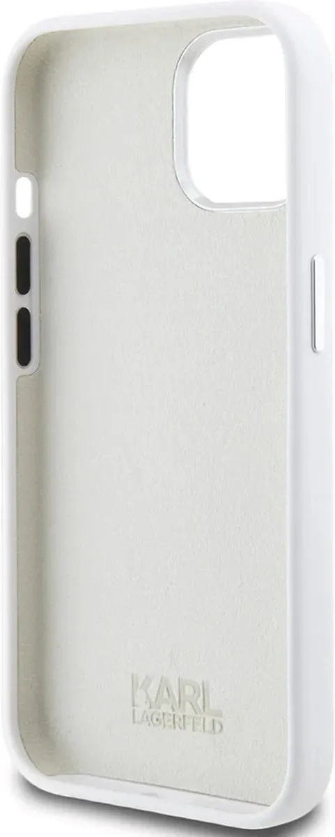 Karl Lagerfeld iPhone 15 Backcover Ikonik - Wit
