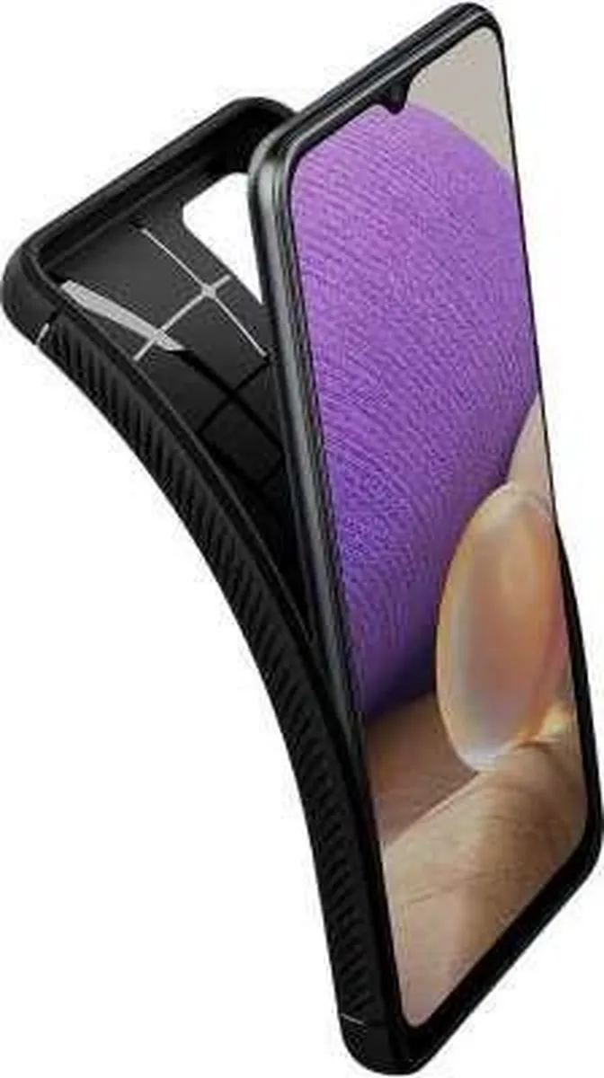 Spigen Rugged Armor Telefoonhoesje - Samsung Galaxy A32 5G - Zwart