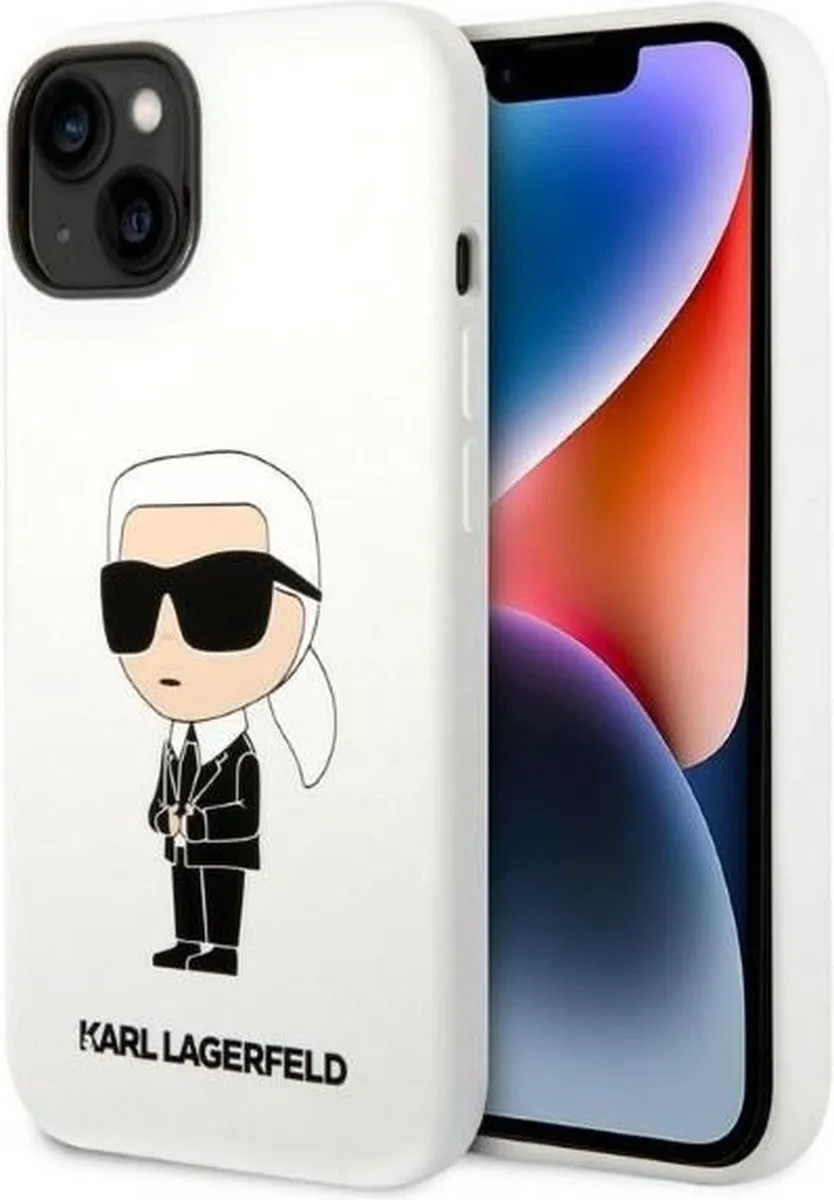 Karl Lagerfeld KLHCP14MSNIKBCH iPhone 14 Plus Hoesje - Wit