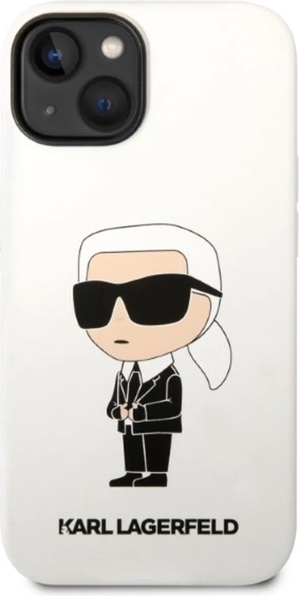 Karl Lagerfeld KLHCP14MSNIKBCH iPhone 14 Plus Hoesje - Wit