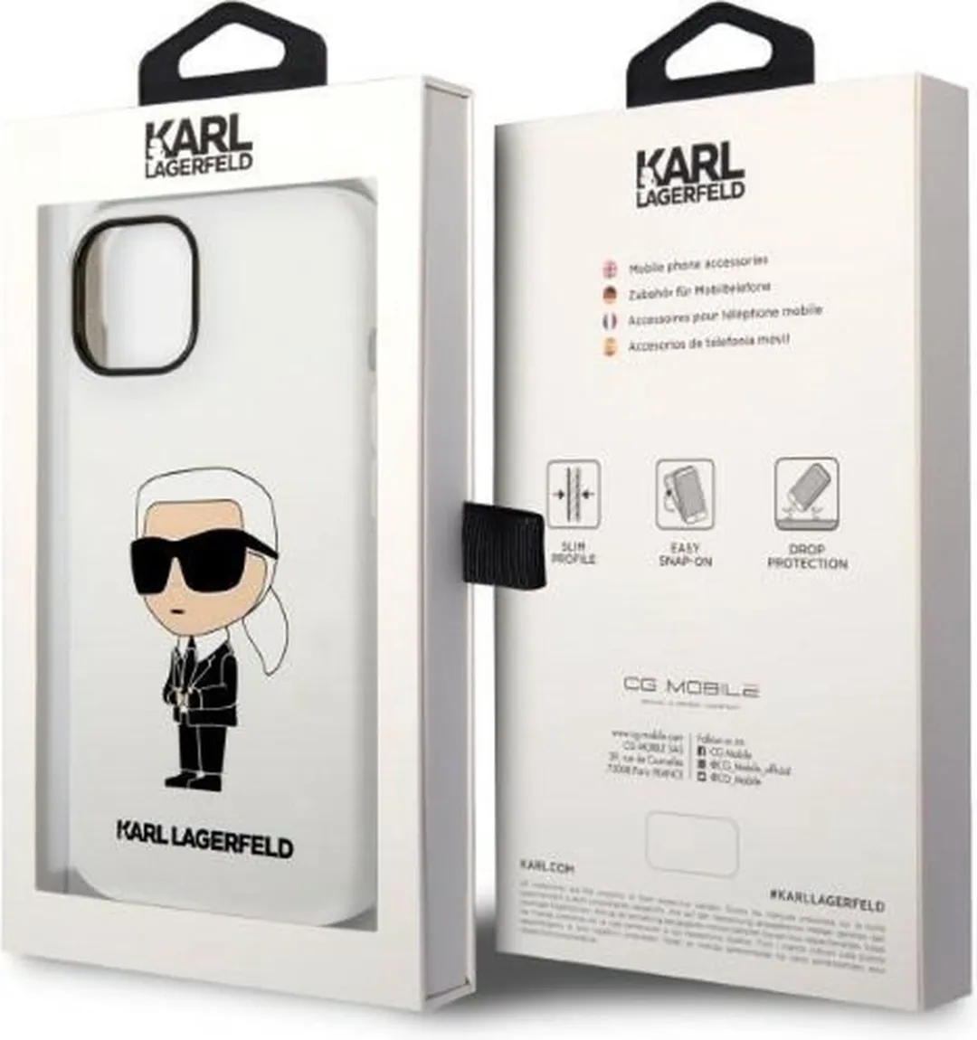 Karl Lagerfeld KLHCP14MSNIKBCH iPhone 14 Plus Hoesje - Wit
