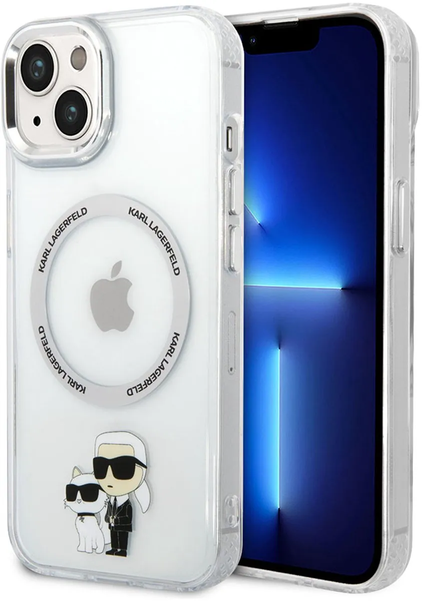 Karl Lagerfeld KLHMP15SHNKCIT Beschermhoes iPhone 15 - Transparant