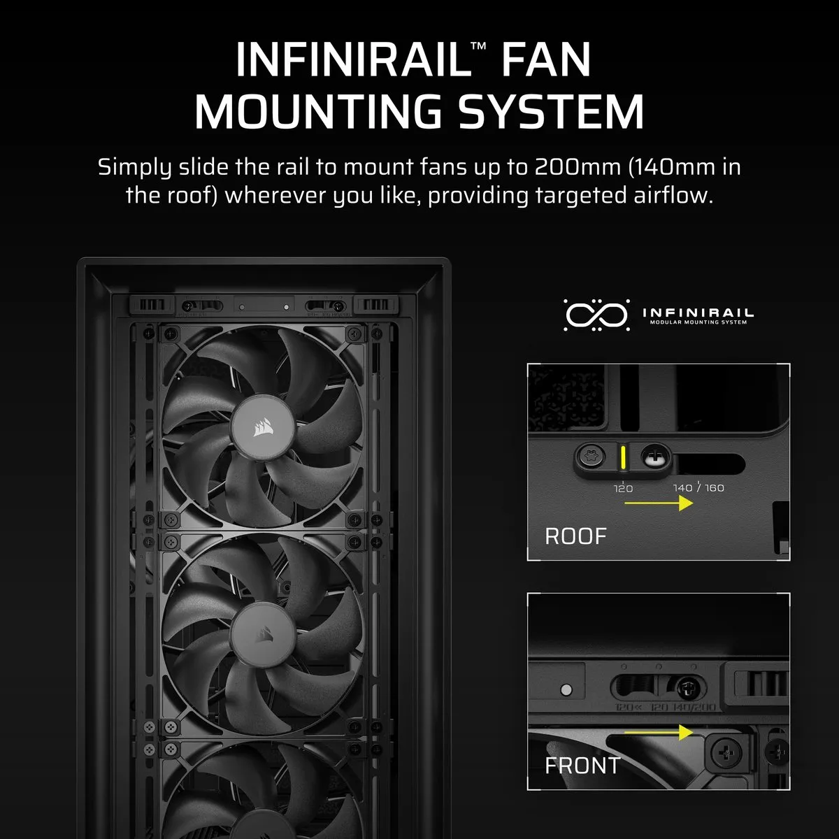 Corsair Frame 5000D RS PC-behuizing - 4x 140mm ventilatoren - Zwart
