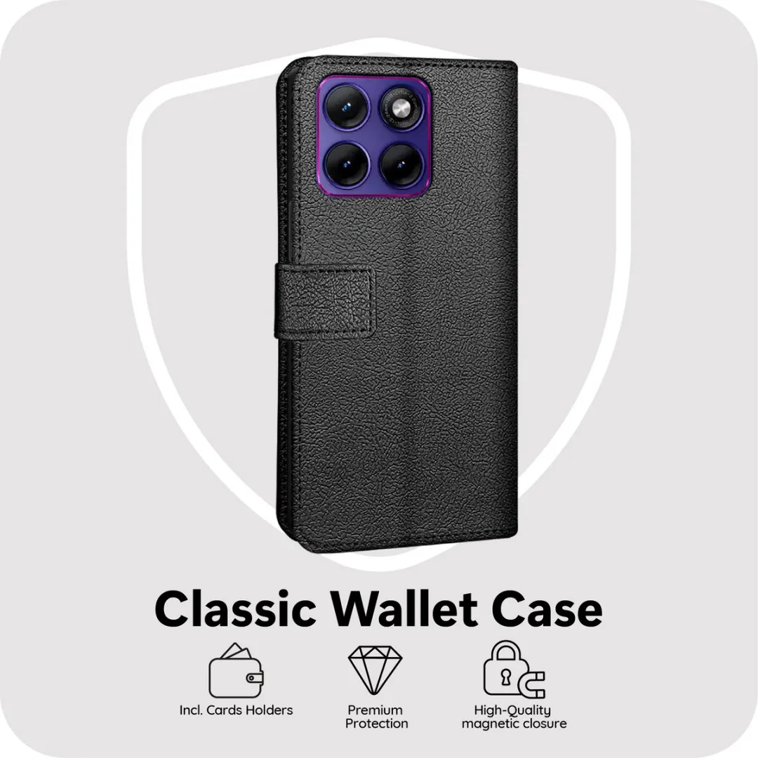 Just in Case Bookcase Classic MMT2906CW1 Hoesje - Motorola Edge 70 Fusion - Zwart
