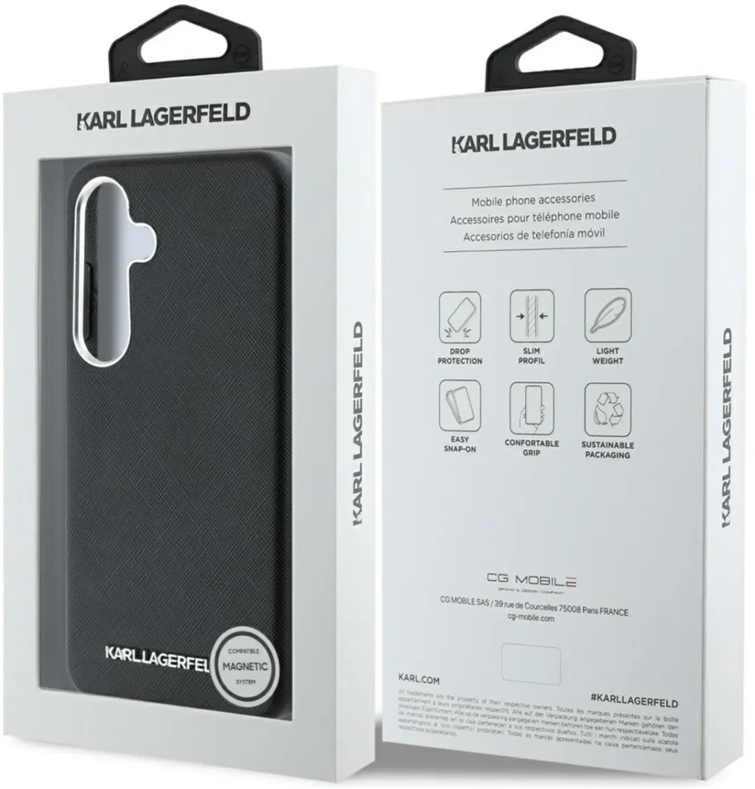 Karl Lagerfeld Saffiano Hoesje - Transparent - 1 Pasje