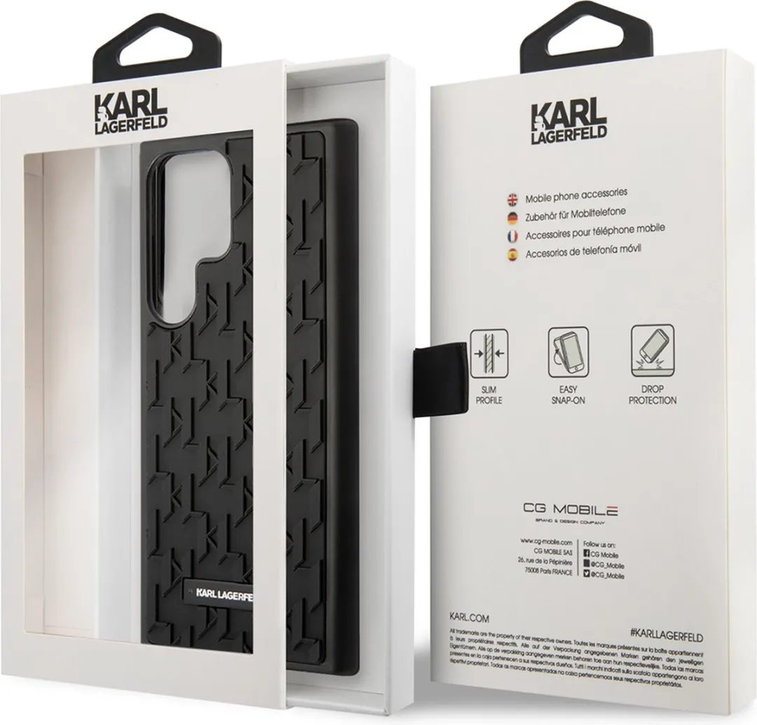 Karl Lagerfeld Galaxy S23 Ultra Backcase - Effen Zwart - KLS23UCTBK