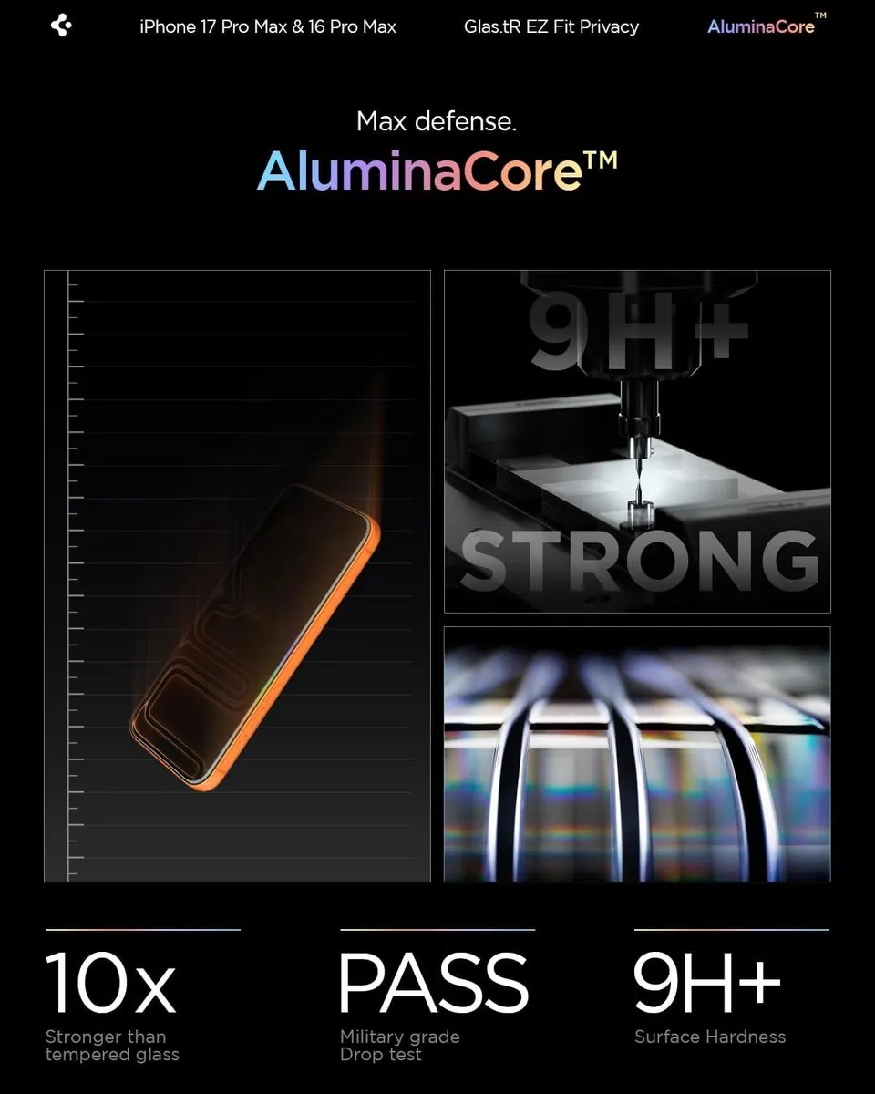 Spigen Glas.tR EZ Fit iPhone 17 Pro Max Glas - 2 Stuks