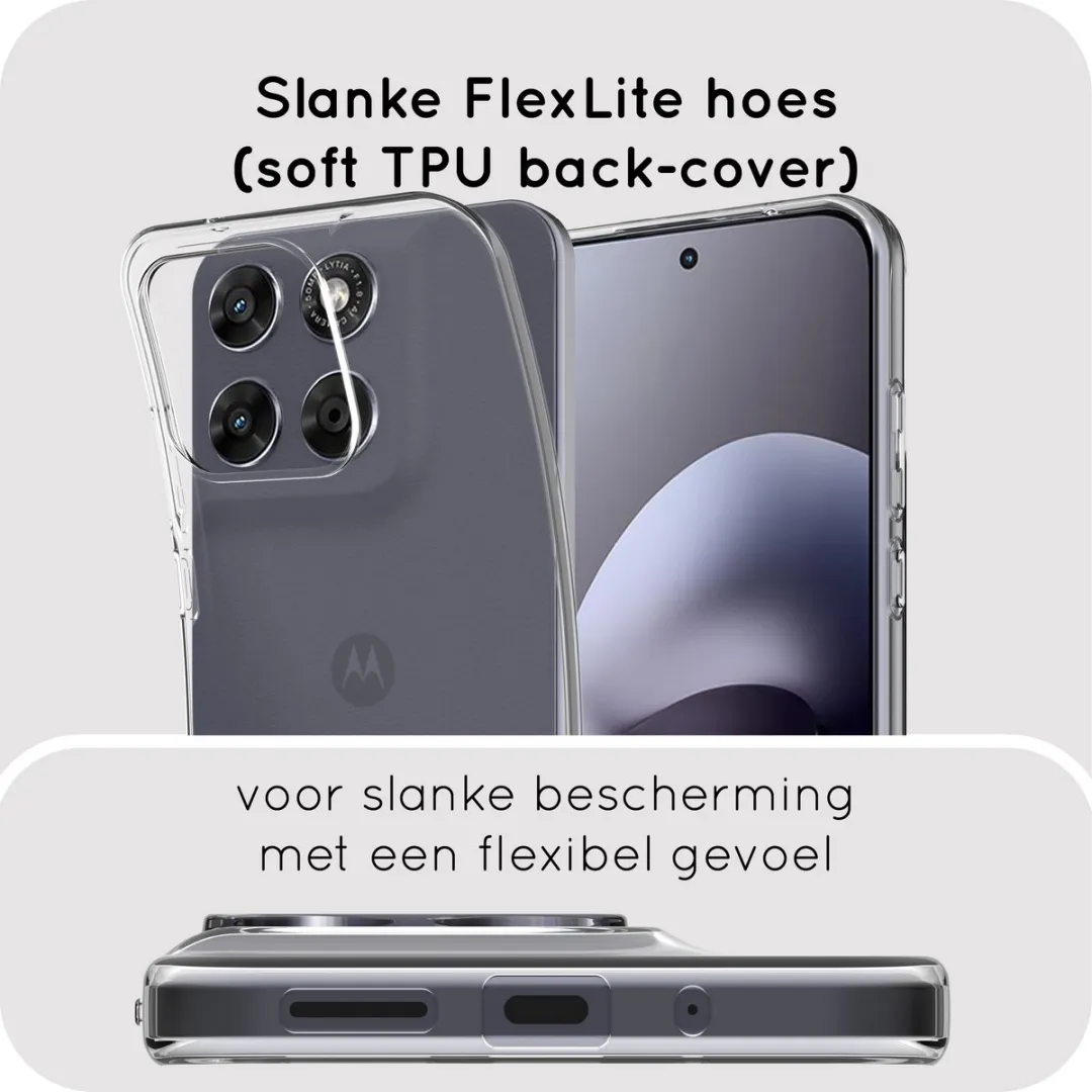 Just in Case Moto G67/G77 Siliconen Hoesje - Transparant