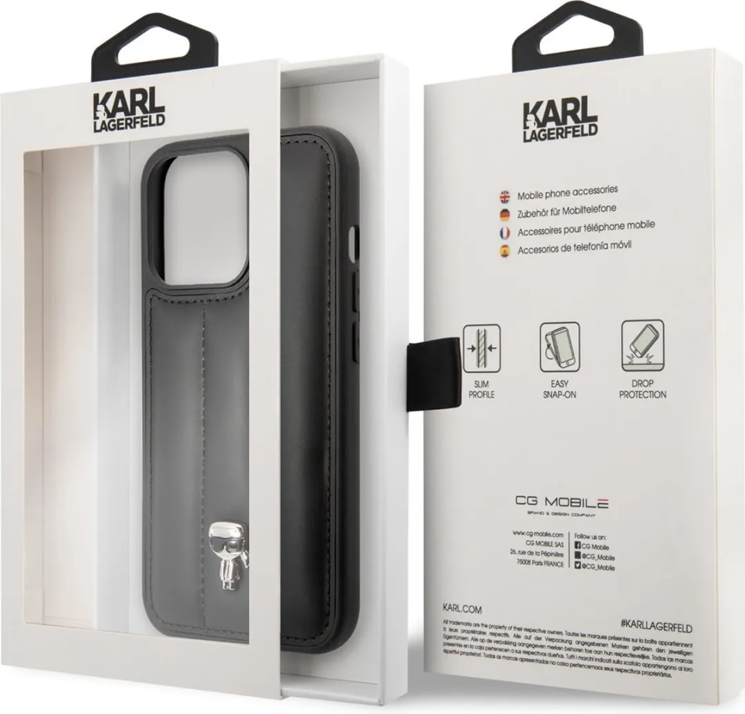 Karl Lagerfeld iPhone 14 Pro Max Hoesje - Effen Zwart - MPN 3666339077747