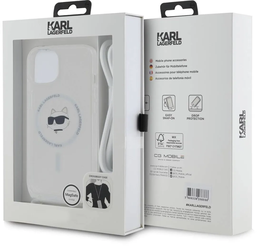 Karl Lagerfeld MagSafe Hoesje iPhone 15 Tweety Transparant KLHMP15SHCCHNT