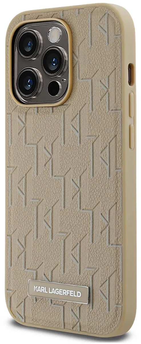 Karl Lagerfeld Hoesje iPhone 15 Pro Max MagSafe - Beige