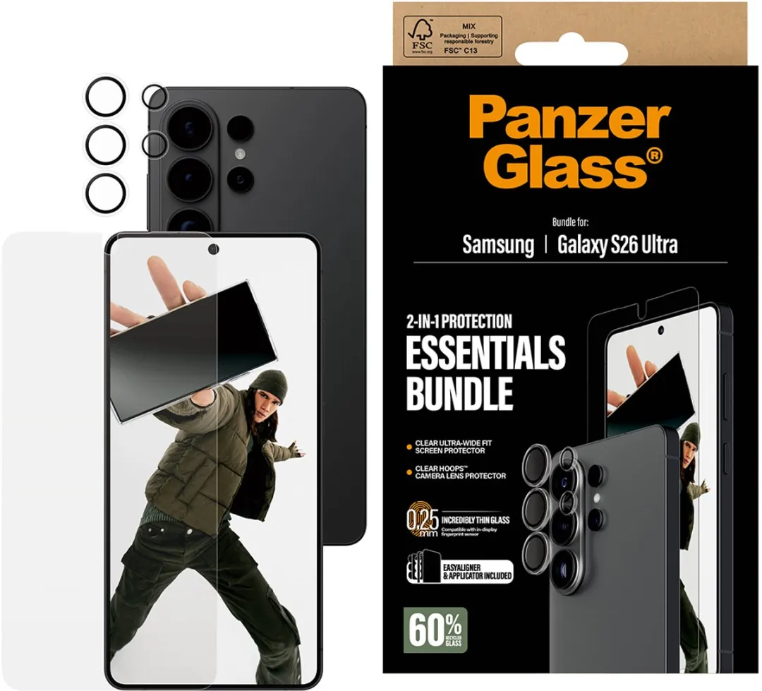 PanzerGlass Galaxy S26 Ultra Screenprotector & Hoops - 1 Stuk