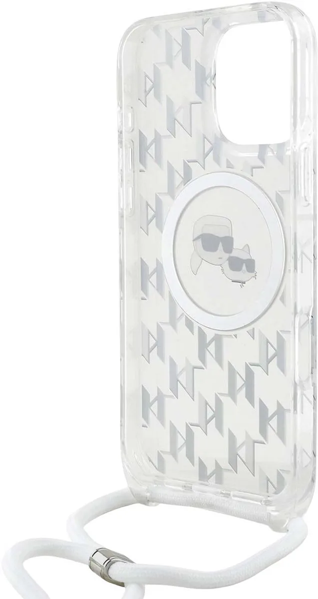 Karl Lagerfeld iPhone 16 Pro MagSafe Hoesje KLHMP16LHCKCKLCT - Transparant