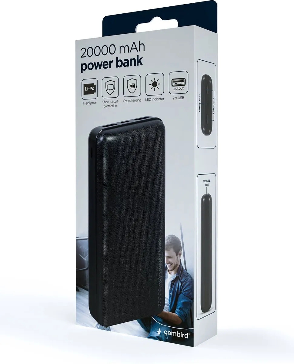 Gembird PB20-02 Powerbank 20000mAh