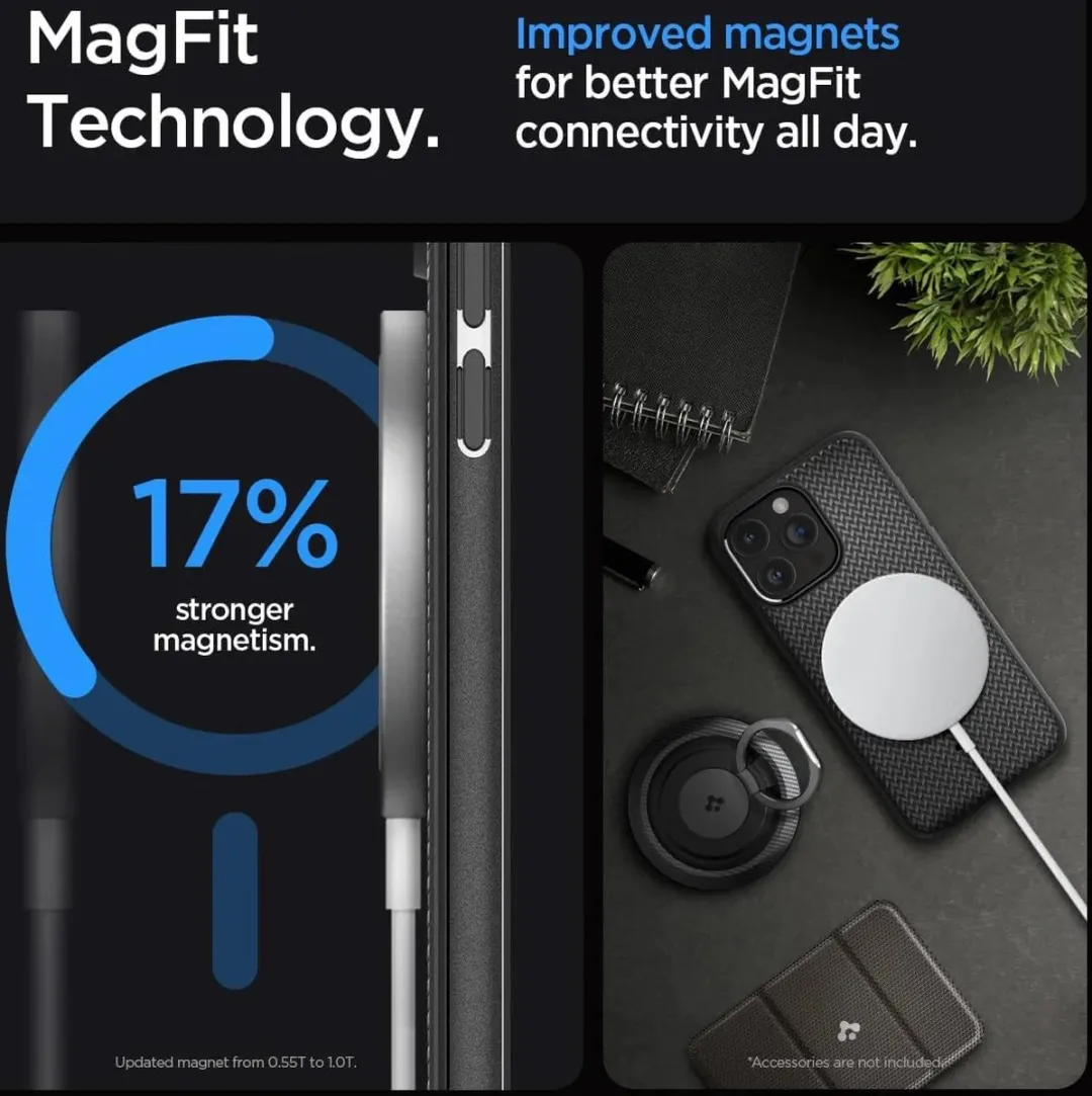 Spigen Mag Armor Back Cover iPhone 15 Pro - Zwart