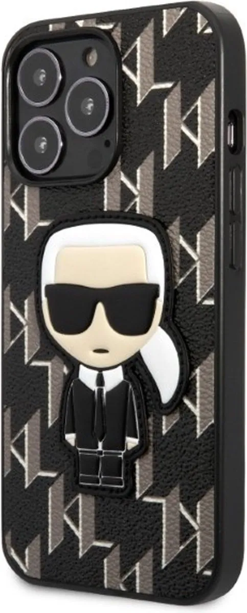 Karl Lagerfeld KLHCP13LPMNIKBK Hoesje iPhone 13 Pro - Zwart