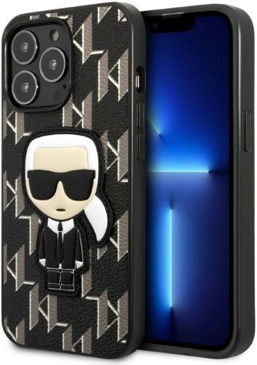 Karl Lagerfeld KLHCP13LPMNIKBK Hoesje iPhone 13 Pro - Zwart