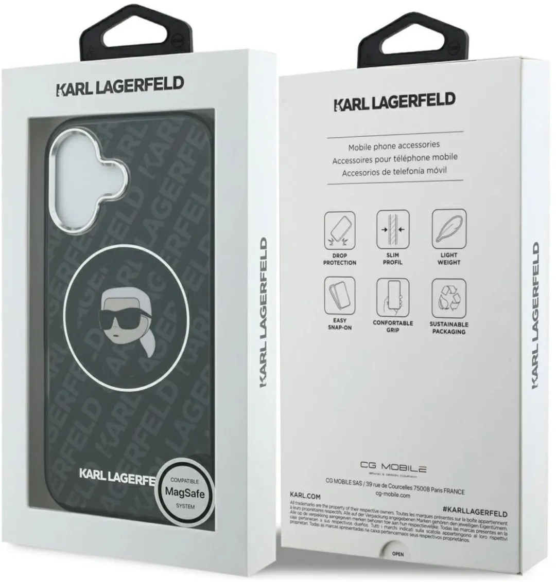 Karl Lagerfeld iPhone 17 Hoesje - Magsafe - Zwart