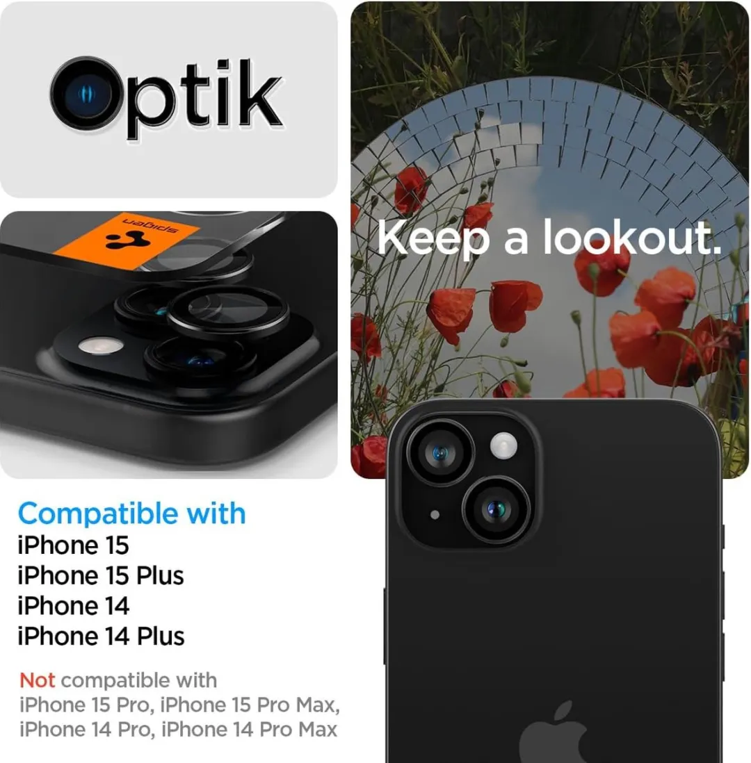 Spigen Glas.tR EZ Fit Optik Pro iPhone 15 Plus Screenprotector - 2 Stuks