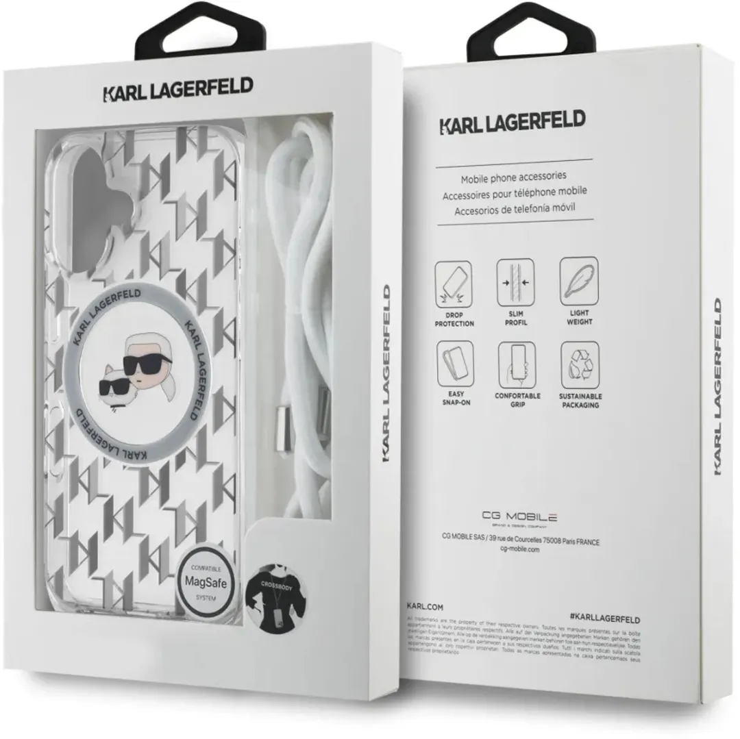 Karl Lagerfeld iPhone 16 Backcover Hoesje MagSafe IML