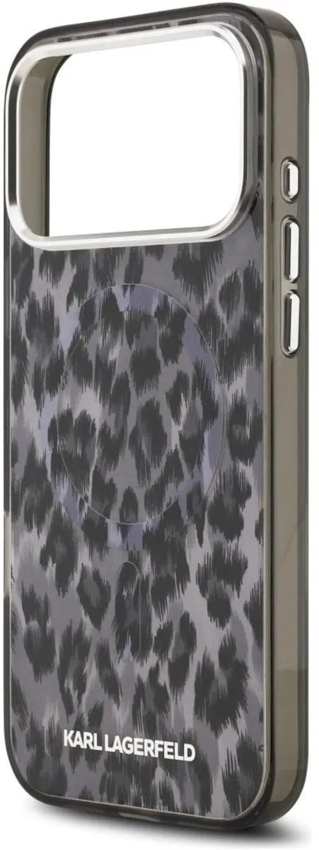 Karl Lagerfeld Case IML Leopard Patroon - iPhone 17 Pro Max - Zwart - afbeelding 6 van 6