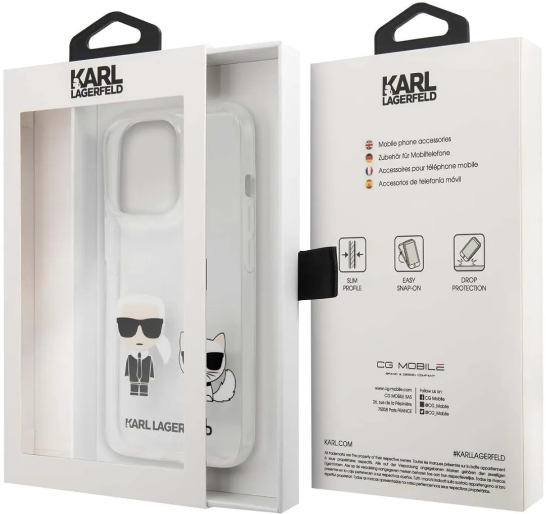 Karl Lagerfeld KLHCP13XCKTR Hoesje - iPhone 13 Pro Max - Transparant