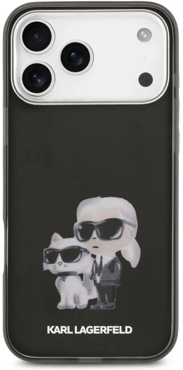 Karl Lagerfeld Case IML Aqua Karl & Choupette iPhone 17 Pro Max - Zwart